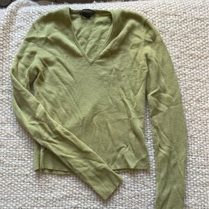 Donna Karan Light Green Knit Sweater